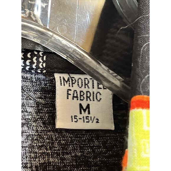 Alan Stewart Shirt Men’s Medium Black Hawaiian Rayon Short Sleeve Button Adult - Picture 4 of 12